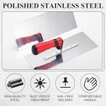 4 Pack Stainless Steel Finishing Trowels with Handles