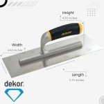 DEKOR 12" Plaster Trowel - Stainless Steel Tool