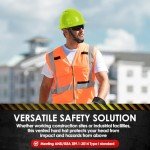 Zeluga HDPE Full Brim Safety Hard Hat, Neon Green