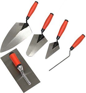 5-Piece Masonry Trowel Set with Tempered Steel Blades