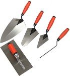 5-Piece Masonry Trowel Set with Tempered Steel Blades