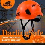 Adjustable Orange Construction Safety Helmet for Men