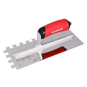 Goldblatt 1/2" Square Notch Trowel with Grip