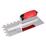Goldblatt 1/2" Square Notch Trowel with Grip Handle