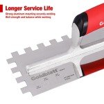 Goldblatt 1/2" Square Notch Trowel with Grip Handle