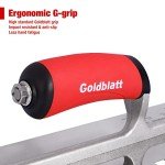 Goldblatt 1/2" Square Notch Trowel with Grip Handle