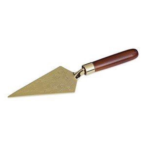 Decorative Gold Blade Trowel with Wood Handle