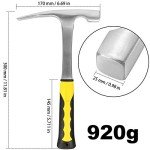 HOZEON 32 oz All Steel Brick & Rock Hammer