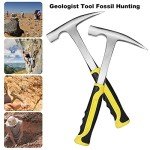 2 Pack Rock Pick Hammer with Non-Slip Handle