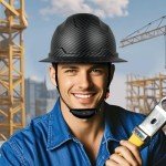 DarlingSafe Carbon Fiber Full Brim Hard Hat