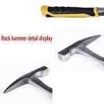 12-Inch All Steel Rock Pick Hammer with Gloves
