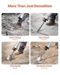 VEVOR Heavy Duty Electric Jackhammer with Chisels