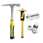 4-Piece Rock Hammer and Chisel Tool Set