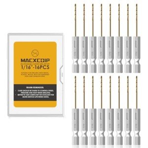 16-Piece Hex Shank HSS Titanium Drill Bit Set