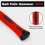 16 oz Ball Peen Hammer with Shock Reduction Grip