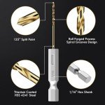 16-Piece Hex Shank HSS Titanium Drill Bit Set