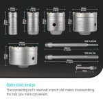 9PCS Concrete Hole Saw Kit with SDS Shank