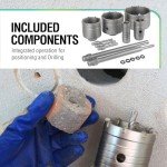 9PCS Concrete Hole Saw Kit with SDS Shank