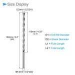 CoCud 5.2mm Extra Long Drill Bits - 2 Pack