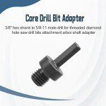 Core Drill Bit Adapter 5/8"-11 to 3/8" Hex