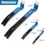 4-Piece Flat Pry Bar Set - Heavy Duty Tools