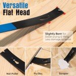 4-Piece Flat Pry Bar Set - Heavy Duty Tools