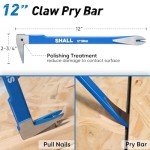 4-Piece Pry Bar Set with Nail Puller and Pliers
