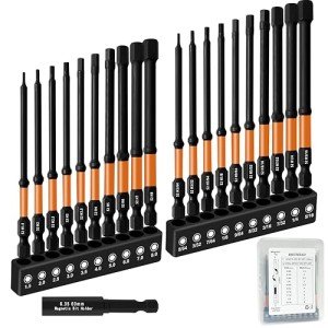 BRETREEAD 20PCS Impact Hex Head Allen Wrench Set
