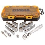 DEWALT 34-Piece Socket Set, SAE/Metric