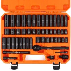 50-Piece Impact Socket Set - SAE/Metric Sizes