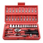46-Piece Socket Ratchet Wrench Set with Storage Case