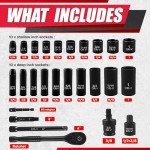 64-Piece Impact Socket Set with Ratchet Handle