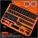 50-Piece Impact Socket Set with Ratchet Handle