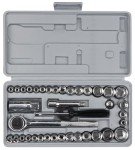40-Piece SAE/Metric Socket Set, 1/4 & 3/8 Drive