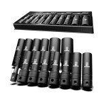 14-Piece Heavy-Duty Impact Socket Set with Adapter