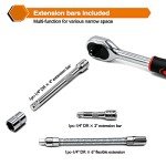 46-Piece Socket Ratchet Wrench Set with Storage Case