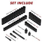 49-Piece Impact Socket Set - SAE & Metric