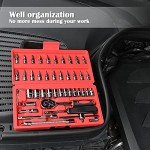 46-Piece Socket Ratchet Wrench Set with Storage Case