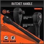 50-Piece Impact Socket Set with Ratchet Handle