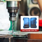 15-Piece Cobalt Twist Drill Bit Set with Case