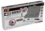 40-Piece SAE/Metric Socket Set, 1/4 & 3/8 Drive