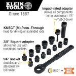 Klein Tools 15-Piece Pass Through Socket Set