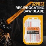 Luckyway 32-Piece Reciprocating Saw Blades Set