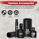EGOFIX 50-Piece Impact Socket Set with Ratchet
