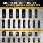 50-Piece Metric & Standard Impact Socket Set