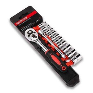 Egofine 12-Piece 1/4" Ratchet Socket Wrench Set