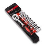 Egofine 12pc Ratchet Socket Wrench Set 1/4
