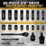 50-Piece Metric & Standard Impact Socket Set