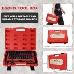EGOFIX 50-Piece Impact Socket Set with Ratchet