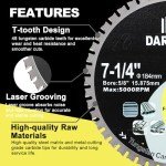 DARTOTEK 7-1/4" Metal Cutting Circular Saw Blades